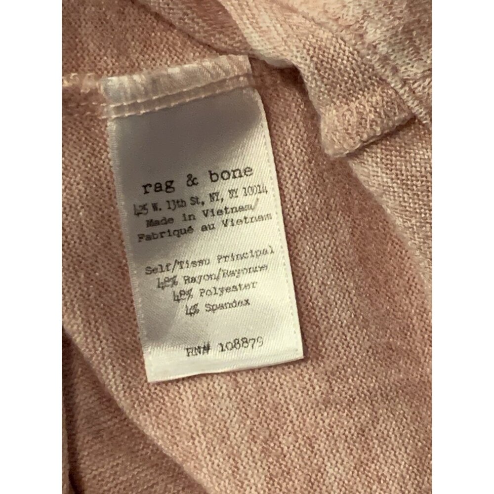 Rag & Bone Oversized Lightweight Pink Sweatshirt - Size Small Preppy Workout - Picture 4 of 6